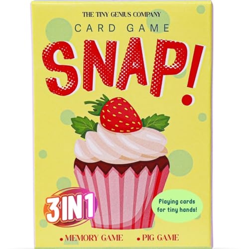 TGC Snap Cards 3-in-1 Summer Card Game Set for Kids – 3 Decks, Educational Memory Match & Creativity, 52 Durable Playing Cards for Ages 4 & Up, Fun Family Game Night, Travel-Friendly, Screen-Free Play