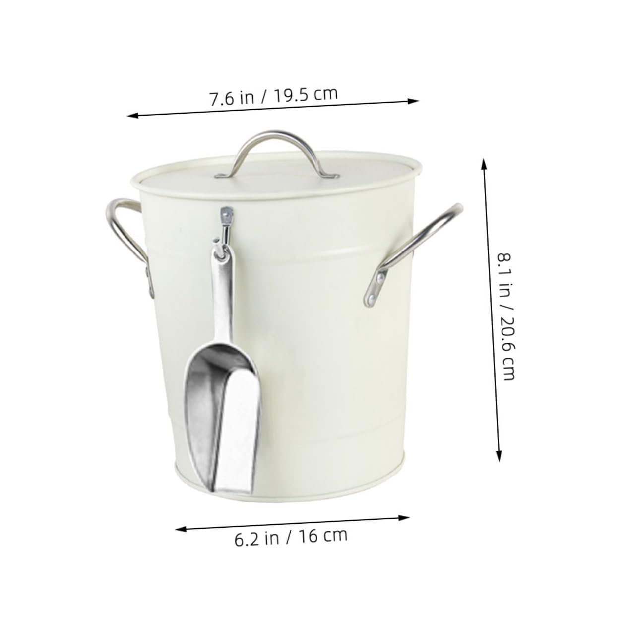 FUNOMOCYA Ice Cube Bucket with Bottle Holder Insulated Metal Bar Beer Bucket Party Wine Chiller