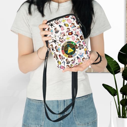 LEVLO Bill Cipher Crossbody Bag Mabel & Dipper Fans Gift Waddles Pig Shoulder Bag Gravity Movie Merchandise3