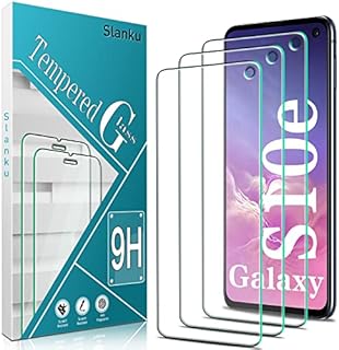 Slanku [3 Pack] Screen Protector For Samsung Galaxy S10e Tempered Glass, 9H Hardness, Case Friendly, Bubble Free, Anti Scratch, Easy to Install