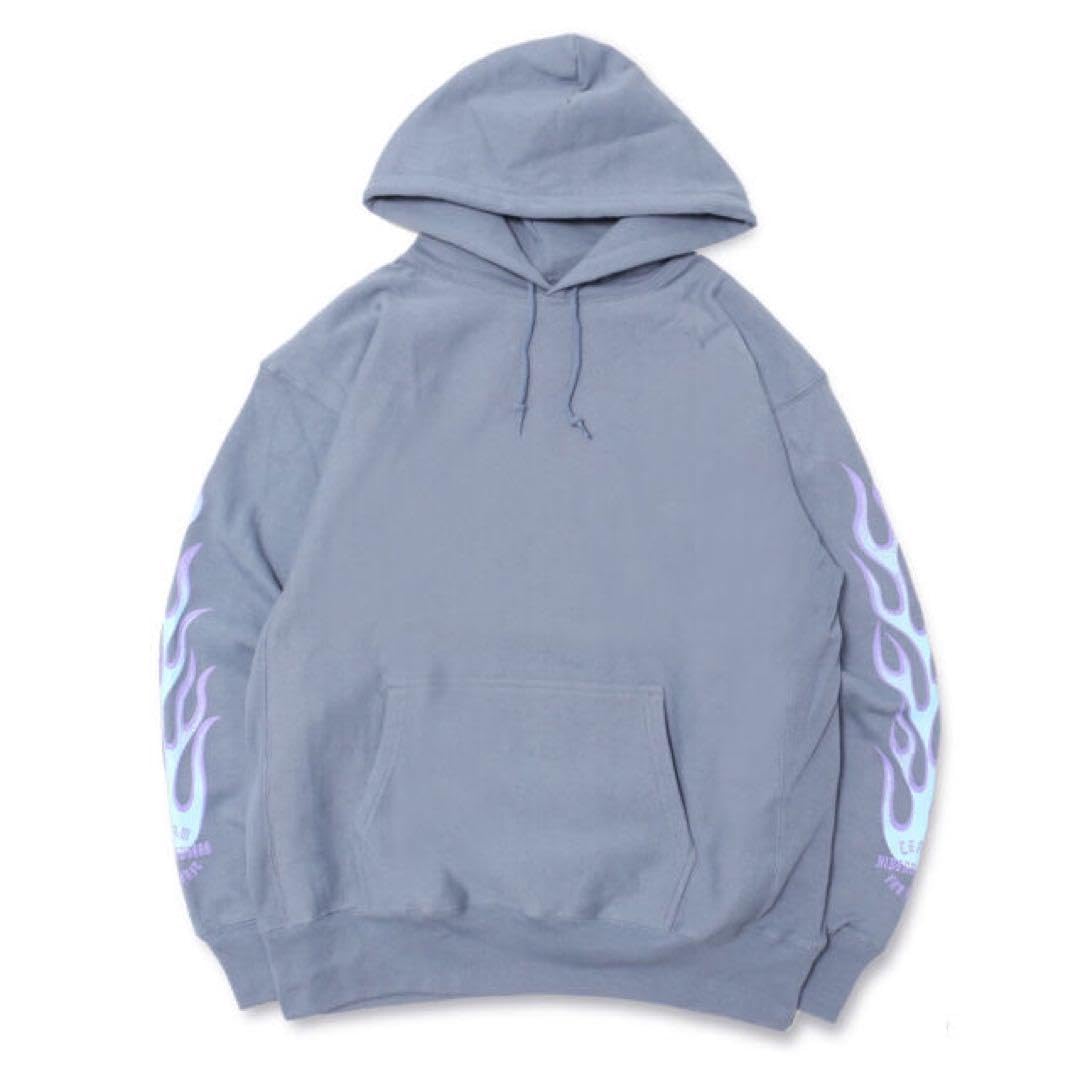 Amazon.co.jp: HIDE&SEEK Flame Hooded Sweat Shirts Lサイズ 