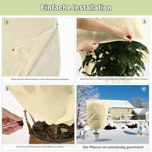 1pc Winterschutz Kübelpflanzensack, 200x240 cm Winterschutz für Pflanzen – Ansicht 5
