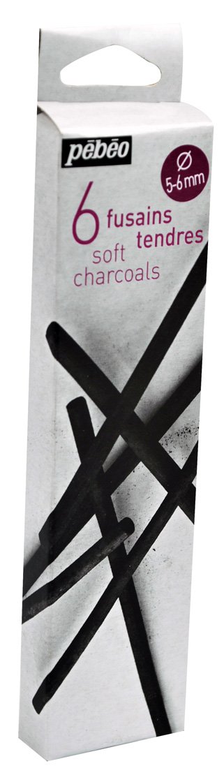 PEBEOSoft Charcoals - 6 Thin (383110)