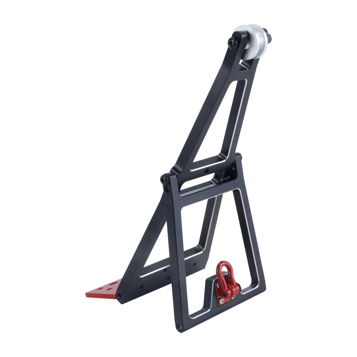 Aluminium RC Winde Doppelstent Rettungsset LKW Abschleppkran Arm Wrecker Kit mit 360° 35KG Servo für 1/10 SCX10 TRX4 RC Crawler