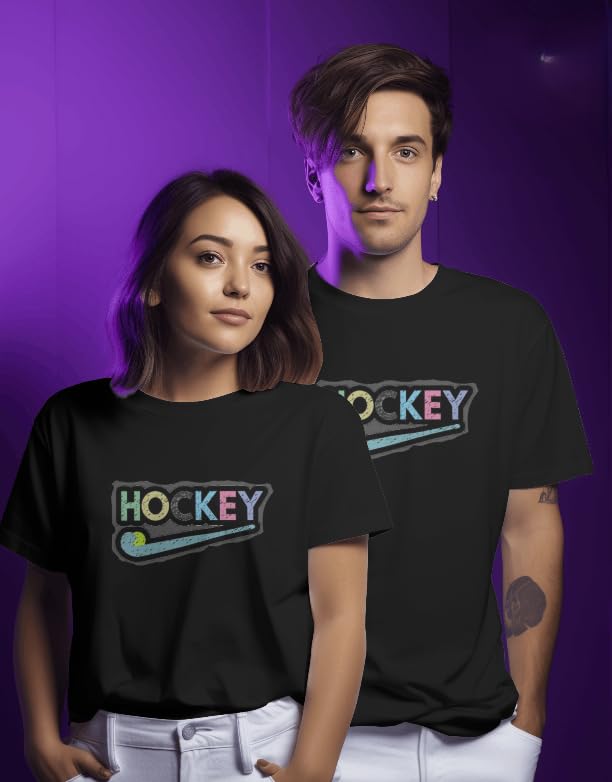 VASAL Unisex Hockey Practice T-Shirt | Dotted Sweat Control Fabric | Airflow Design | Gym & Training Wear | Soft & Quick Dry (in, Alpha, S, Regular, Black) 2