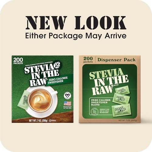 Image of Stevia In The Raw, Stevia Sweetener Packets, 200 Ct Box, 2 Pack