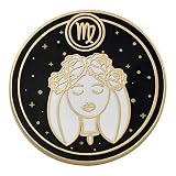 REAL SIC Astrological Sign Pin - Star Sign/Astrology Enamel Pins, Lapel Pins for Birth Sign, Great Gift for Anyone, Perfect Accessory for Jackets, Hats, Backpacks & Tops (Virgo)