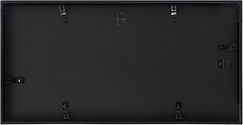 Miniatura 7 de AUEAR, Marco de metal de 7 x 14 pulgadas para tres fotos de 4 x 6 pulgadas, aluminio, paspartú marfil de 3 aperturas, montaje en pared para retrato