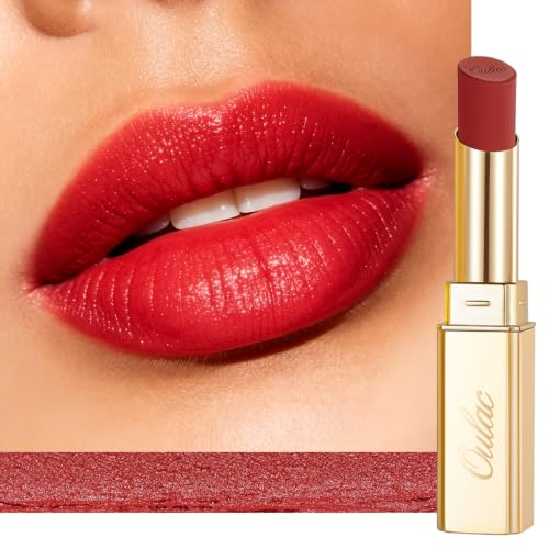 Image of Oulac Matte Red Lipsticks for Women, Silky Velvet Matte Lipstick, Soft Smooth Texture, High Impact Lip Color, Not Dry Lightweight Formula Infused with Vitamin E, Vegan&Cruelty Free RM03