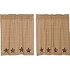 Vhc brands bingham star applique star 9385 tier set l36 x w36  urban country home decor