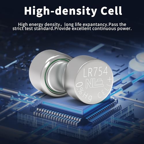 Image of PKCELL 20 Pack LR754 Battery 1.5V AG5 Battery 309 393 SR754W Battery