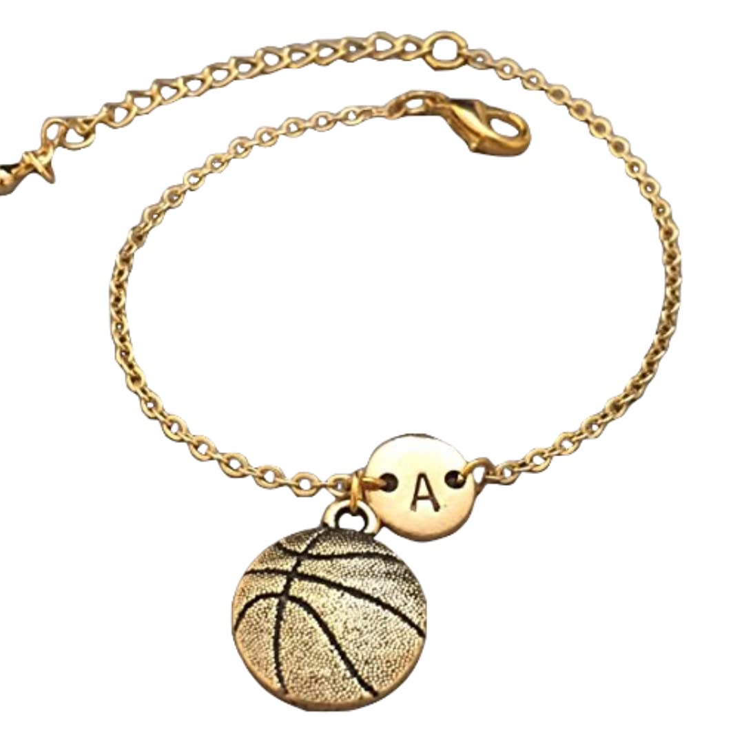 Basketball charm bracelet, basketball charm, adjustable bracelet, sports