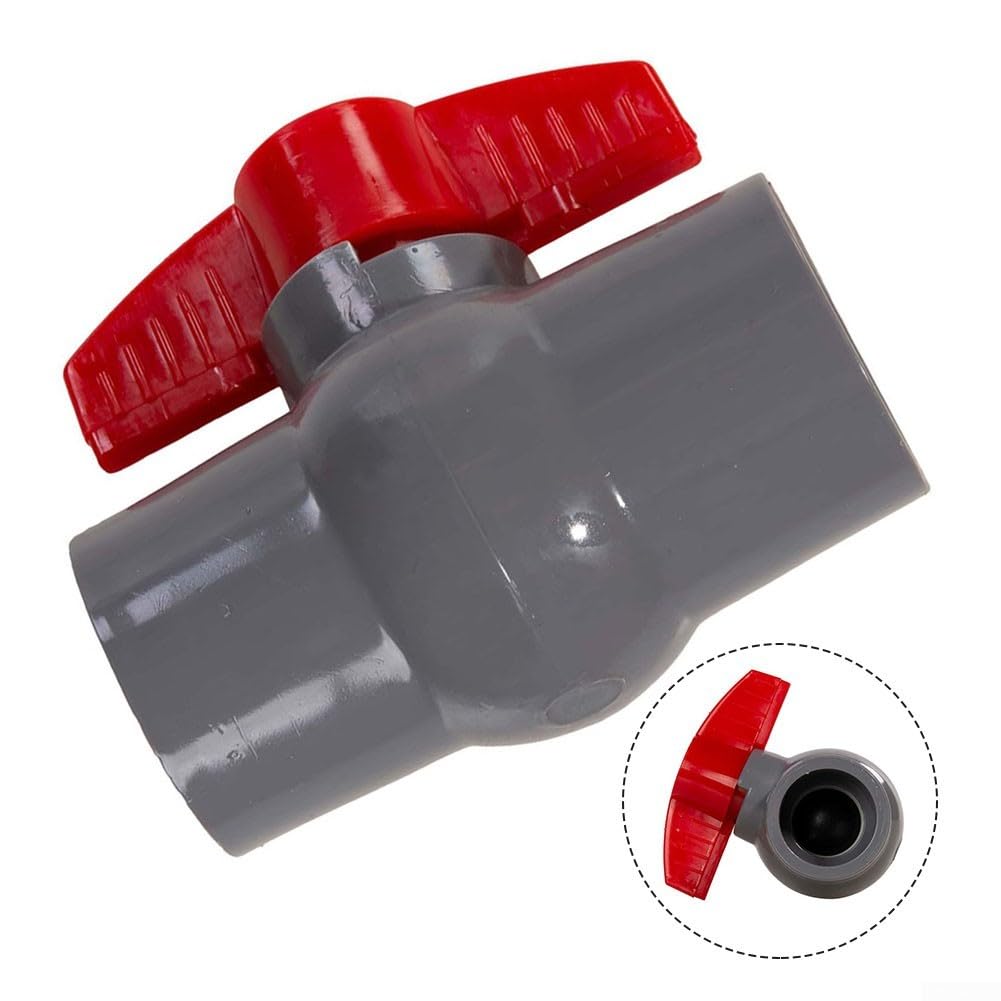 Valvola A Sfera In PVC Con Attacco Antiscivolo Per Piscina E Giardino - 25 Mm, Maniglia Piatta, Controllo Flusso - 2