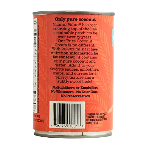 Natural Value Pure Coconut Cream, 13.5 Ounce, (Pack Of 12) #TOP1