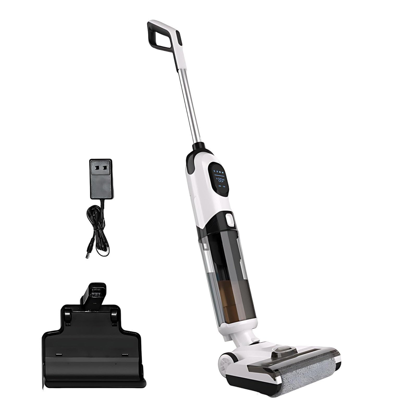 Autolaveuse Balai Mop Électrique et Aspirateur Balai Humide Sec, Nettoyeur de Sol Multi-Surfaces, Balai Mop Auto-nettoyant, Maison et Famille Standard