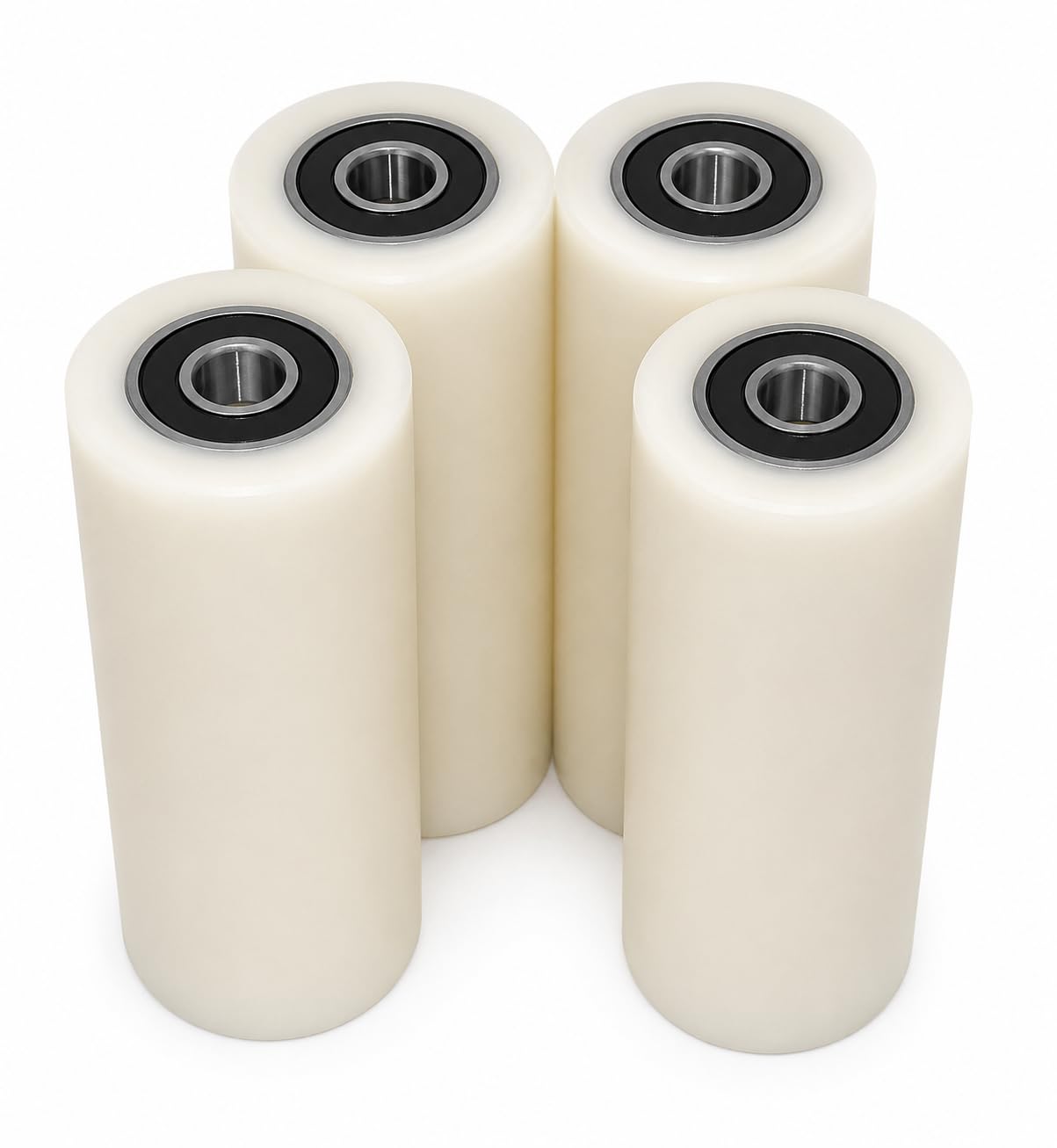 Satz Mit 4 Laufrollen Mit Kugellager - Nylon und Polyamid Rollen Für Palettenhubwagen - Hubwagen Räder 40-100-10 - Lager Präzise Bearbeitet