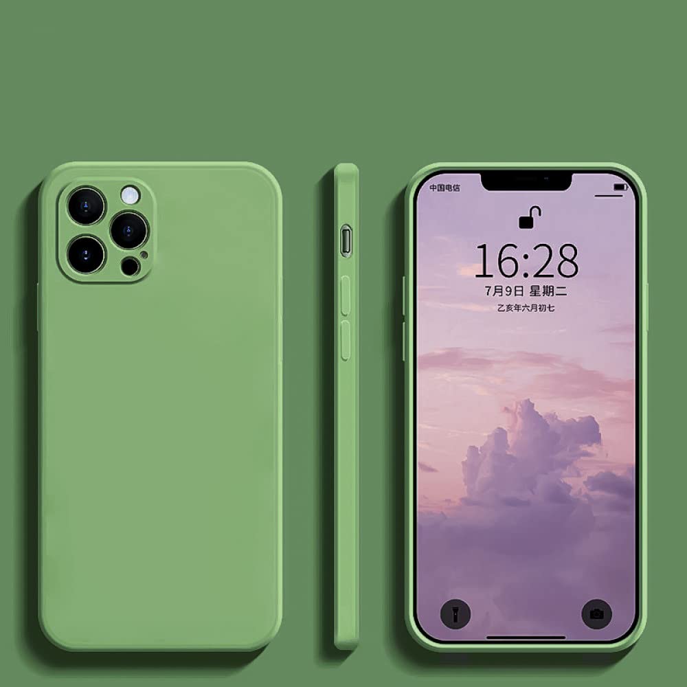 Coque silicone liquide pour iPhone XS Max vert menthe antichoc - 7