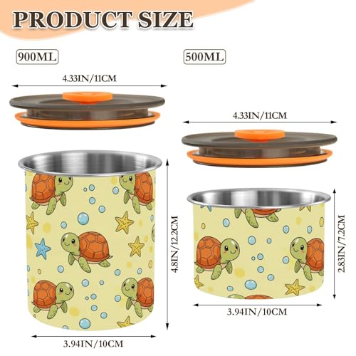 Contenedor de café hermético de acero inoxidable 900 ml miniatura 2