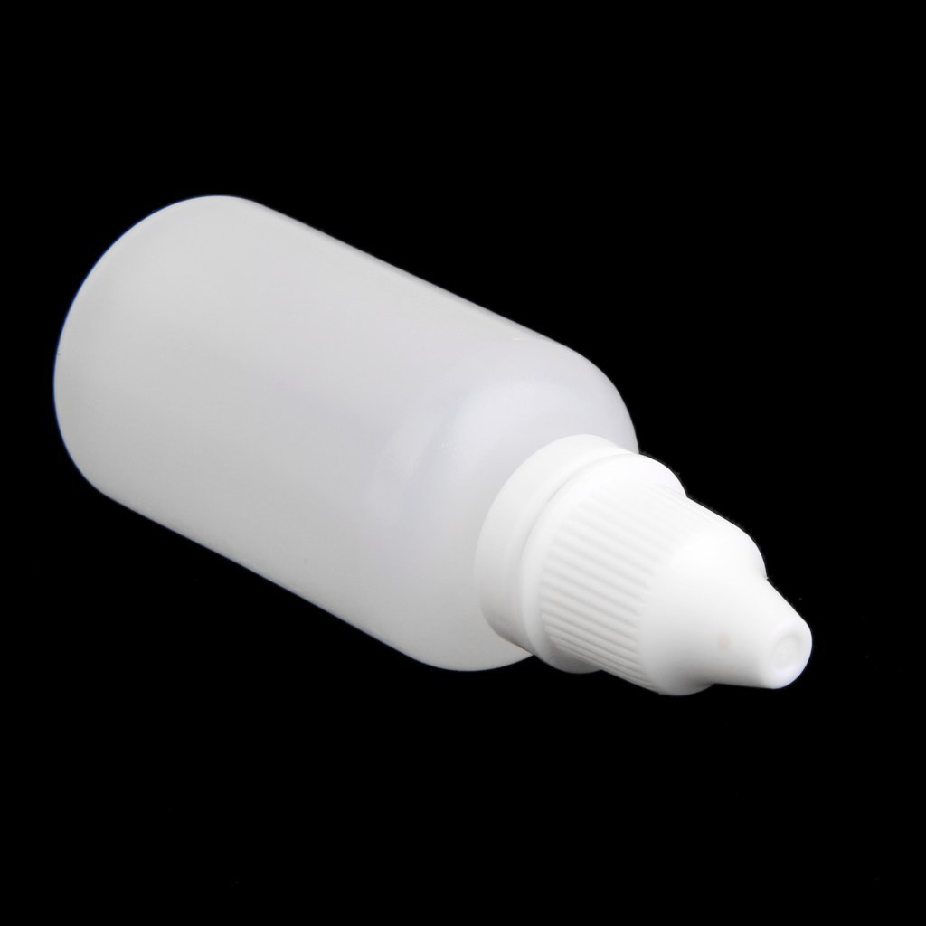 SHAFIRE Empty Plastic Squeezable Liquid Dropper Bottles for Eye Drops, Lab (30ml, White) - Set of 10 3
