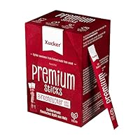Xucker Premium Sticks mit Xylit - Birkenzucker von Xucker I 50 Sticks I Kristallzucker Ersatz für Unterwegs I 40% weniger Kalorien als Zucker I zuckerfrei Süßen