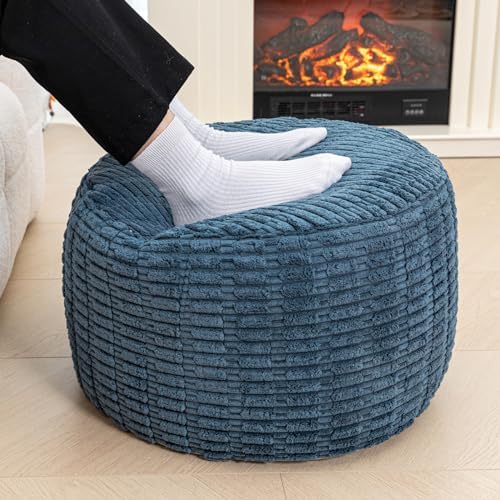 Asuprui Pouf Ottoman Stuffed Round Ottom…