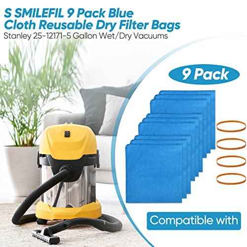 Reusable Dry Filters for Stanley Wet/Dry Vacuum, 1-5 Gallon (6 Pack)
