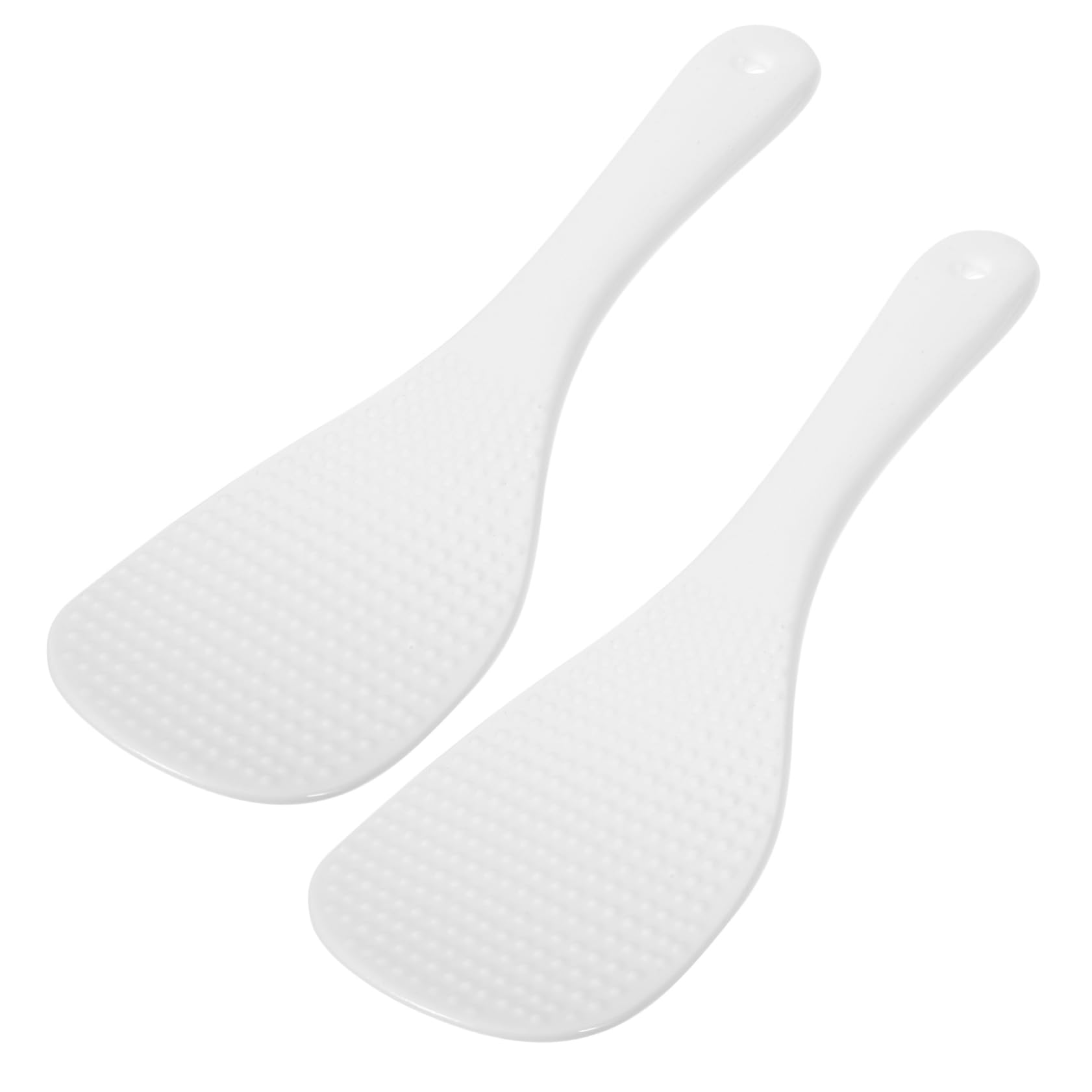 PRETYZOOM 8 Stk Reispaddellöffel porzellanlöffel Porzellanschöpflöffel Praktischer Reislöffel Reis Servierlöffel Reis kochen Kelle Küche Reislöffel Reispaddel für die Küche Keramik Weiß