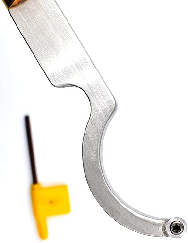 Miniatura 4 de Herramienta de torneado de madera hueco para cuello de cisne, barra de herramientas de cincel de torno con punta de carburo con cortador de