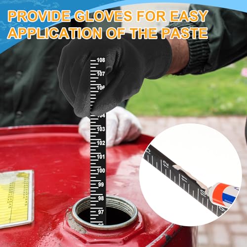 Image of 4 Pack 2 oz Tube Water Finding Paste with Black PU Gloves, Fuel Water Detection Gasoline, Diesel, Kerosene, Petroleum