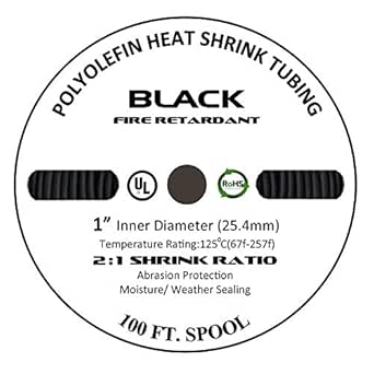 Guaina Protezione Cavi Elettrici Termorestringente In Tessuto Tyco/Rachem HFT5000 - Diametro .470'', Rapporto 2:1, Lunghezze 4-25 Piedi Termorestringente Tessuto - Foto 13