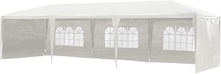 Outsunny 10'x30' Party Tent Portable Outdoor Event Tent with 3 Large Windows and 5 Removable Sidewalls - White