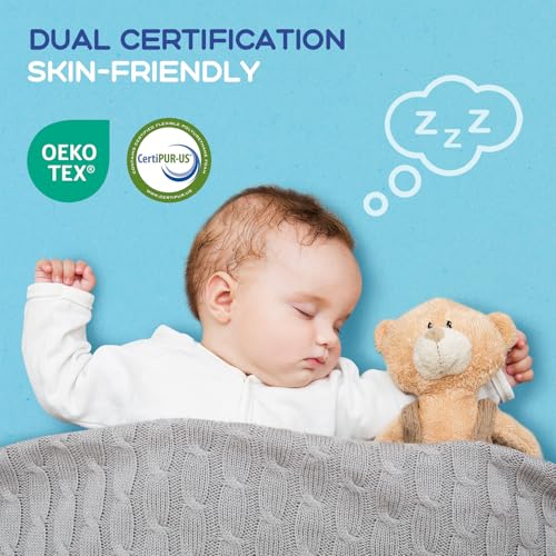 VALUXE Twin XL Mattress Topper 4 Inch Cooling Gel Memory Foam, CertiPUR-US Certified Topper & Pad for Back Pain Relief, Soft Breathable Bedding with Pressure Relief (Blue)