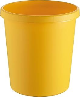 Helit H6105818 - Papelera (31 x 31 cm, 18 litros), Color Amarillo