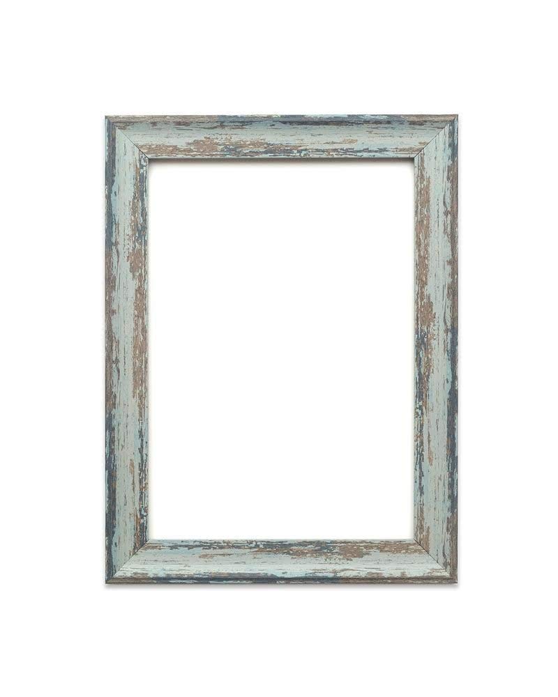 Spoon Blue Distressed (45.7x30.5cm) 18"x12" Size - Industrial Vintage looking Shabby Chic/Camouflage Picture/Photo/Poster frame
