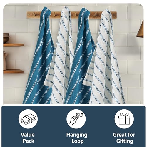 Image of LANE LINEN Kitchen Towels Set - Pack of 4 Cotton Dish Towels for Drying