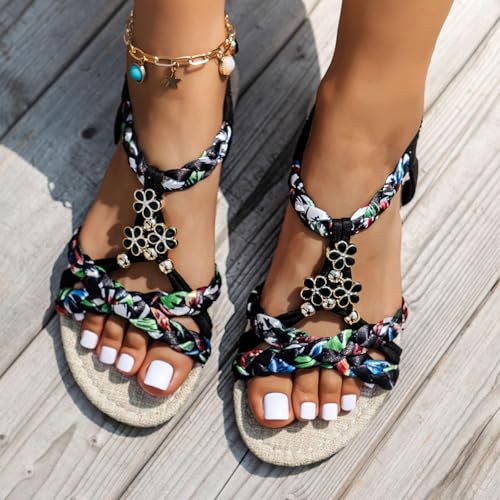 Summer Sandals for Women 2025 Boho,Beach Shoes Women Sandals,Vintage Wedge Sandals for Women,Sandalias De Mujer De Vestir Elegantes,Womens Wide Width Sandals with Arch Support3