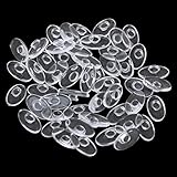 25 pairs of silicone eyeglass nose pads push in oval 13 x 7 x 5mm by generic