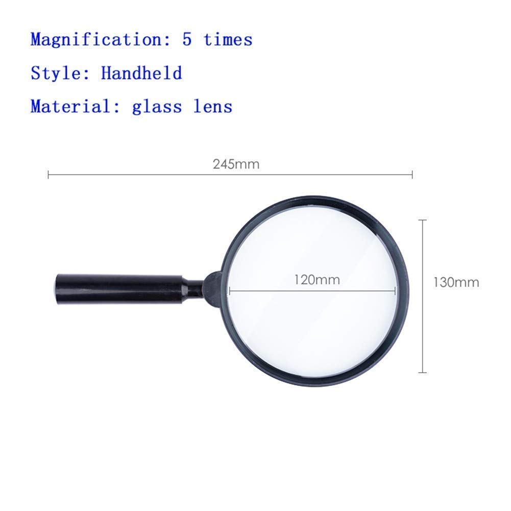 JOZZY Lupa,Lentes de Aumento para Pasatiempos, Lectura Ligero, de Mano, Grande, portátil, de Lectura, sin distorsiones, para Leer, inspeccionar, soldar, Agujas, Reparar, Pasatiempos y C