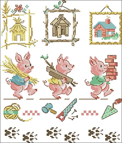 Amazon | The Three Little Pigs 三匹の子豚 クロスステッチ