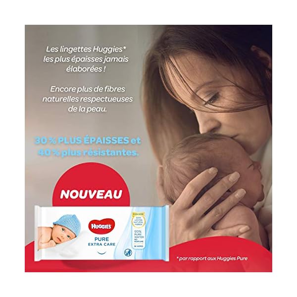 Huggies Pure - Extra Care - Babytücher 1 Box with 4 pacs (3 x 56 wipes per pack) – Bild 7