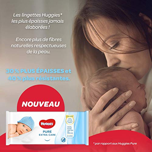 Huggies Pure - Extra Care - babydoekjes 1 doos met 4 stuks (3 x 56 doekjes per verpakking) - Afbeelding 7