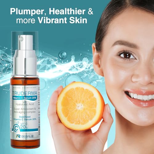 REGALIZ Truderma Vitamin C Serum 20% with Hyaluronic Acid | Anti-Aging, Brightening & Hydrating Formula | 20ml - Image 5