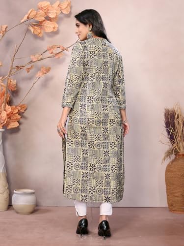 Image of rangita Women's Cotton Regular Fit Casual Kurta
