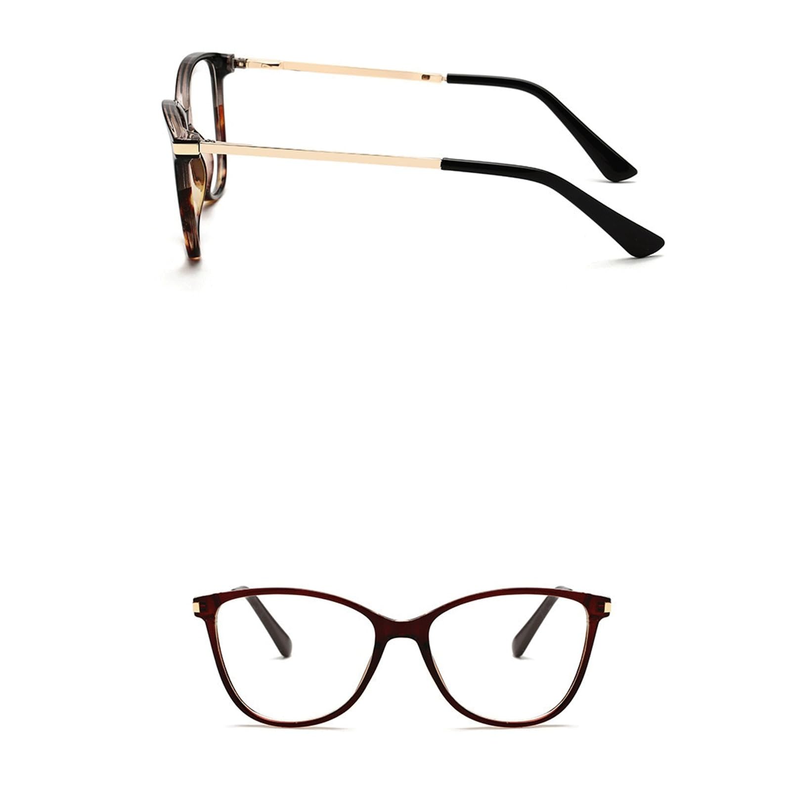 Occhiali alla Moda con Montatura for Occhiali Cat-Eye for Computer, Occhiali Anti-Luce Blu, Occhiali Senza prescrizione, Occhiali da Lettura Leggeri(Balck Tortoiseshell)