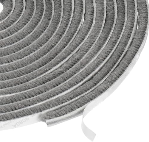 Burlete autoadhesivo de cepillo gris de 5M para aislar puertas correderas y ventanas 2