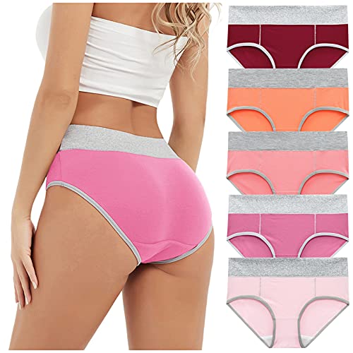Culottes en patchwork de dentelle confortable pour femme : un lot de 5 slips en maille douce