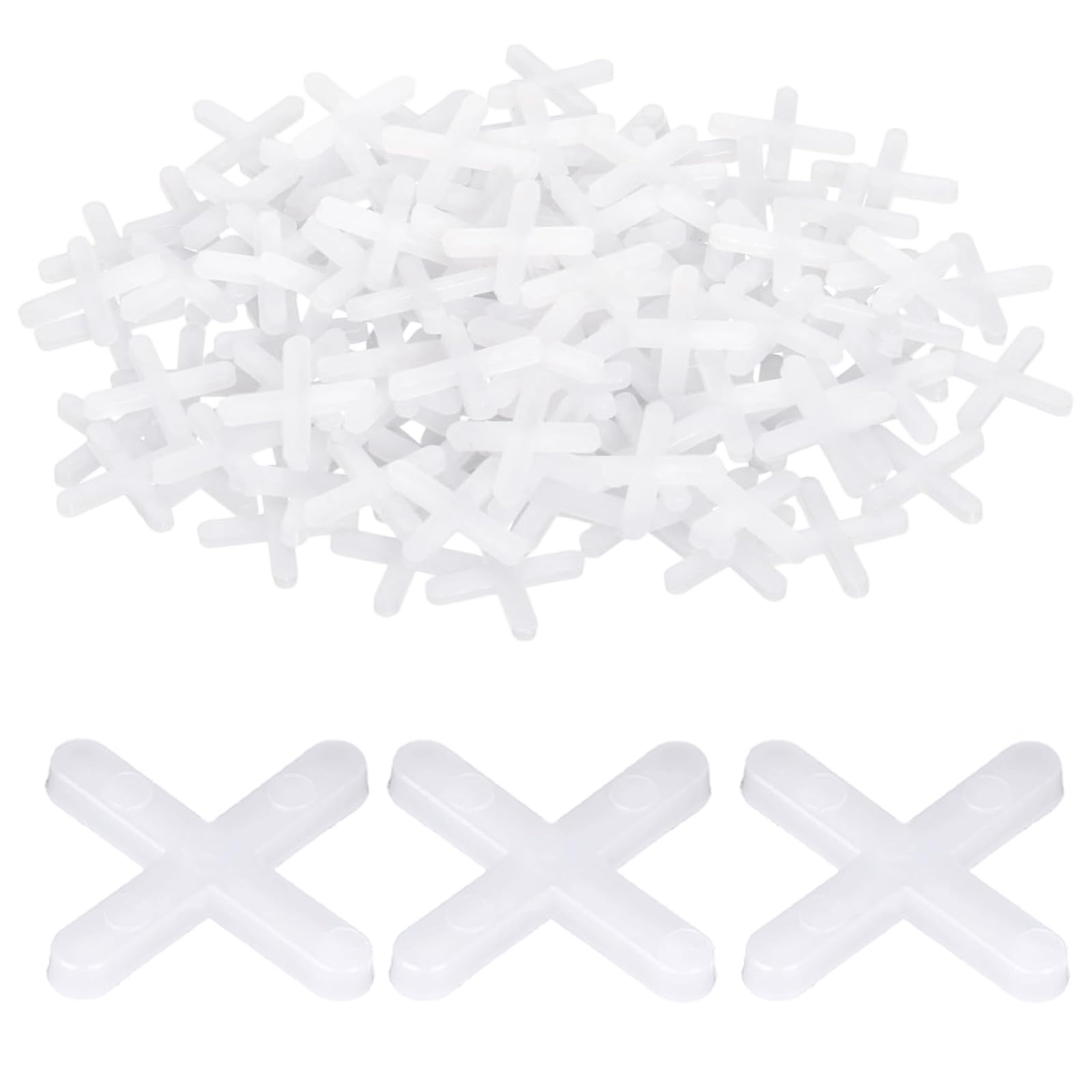 Kaslcwa White 500 Pcs 2Mm Tile Spacers, Slab Spacers Plastic Cross Shaped, Cross Tiles Leveler Spacer, Tiling Tools Spacer For Floor And Wall Tiling, Slab Alignment