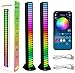 Musik Atmosphäre Rhythmus Licht, 2er Pack RGB Sprachaktivierte Pickup Rhythm Light mit 32 RGB Bunte Farbwechsel, USB-Aufladung LED Ambient Light für Auto Party Gaming DJ, APP-Steuerung RGB Light Bar