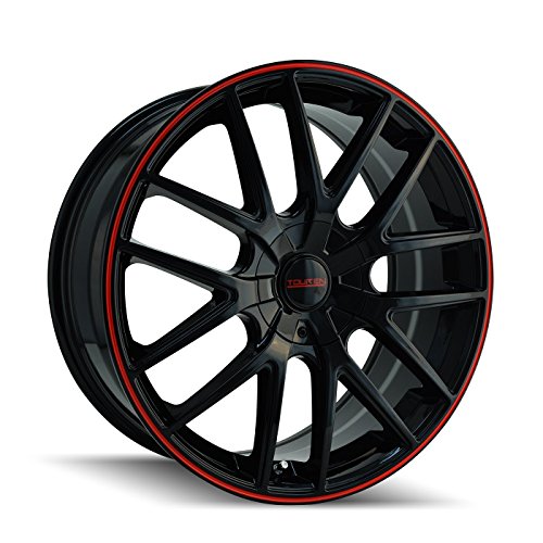 Motos, Tires Touren TR60 3260 Rueda con acabado negro con anillo rojo (16x7'/5x110mm)