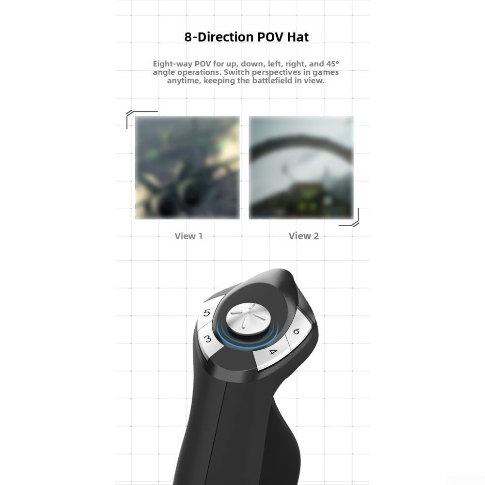 Controller di volo simulato per PC, per PS4, per Xbox, joystick a doppia leva per giochi di aviazione, controller ergonomico in ABS, sistema di controllo del volo compatto con